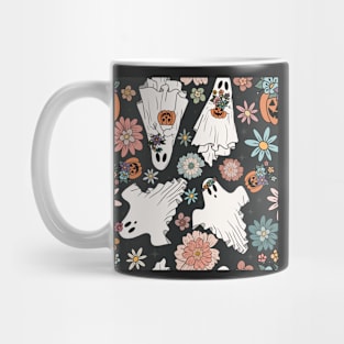 Boho Flower Crown Ghosts Mug